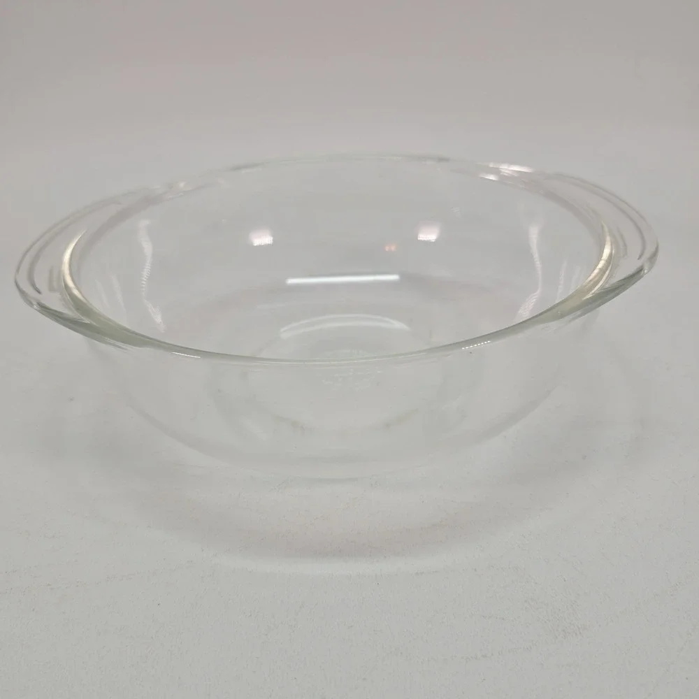 Pyrex 024 2 Quart Clear Glass Round Casserole Mixing Bowl USA